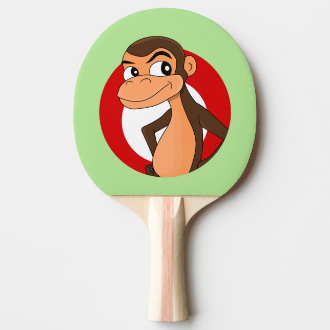 Raquette De Ping Pong Paddle ping pong caricature chimp (Devant)