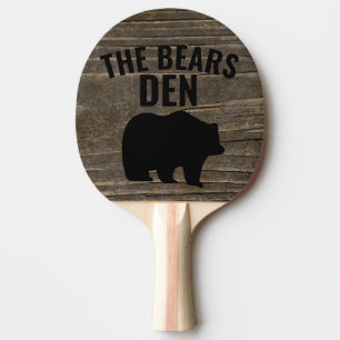 RAQUETTE DE PING PONG PADDLES DE PING PING DE DEN À L'OURS GRIZZLY