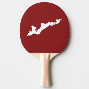 Raquette De Ping Pong Pagaie de Logo Classic Fishers Island - Blanc/Roug