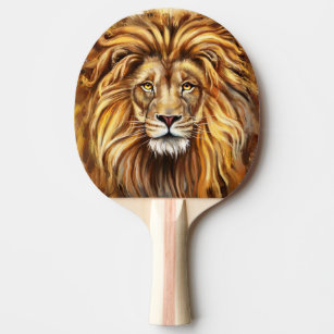 Raquette De Ping Pong Pagaie de pagaie de pagaie à visage de lion artist