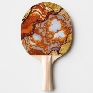 Raquette De Ping Pong Pagaie de pagination d'agate de la veine d'or