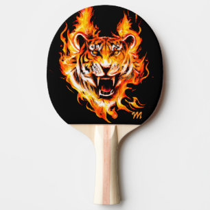 Raquette De Ping Pong Pagaie de Pickleball Monogramme de Tigre flamboyan