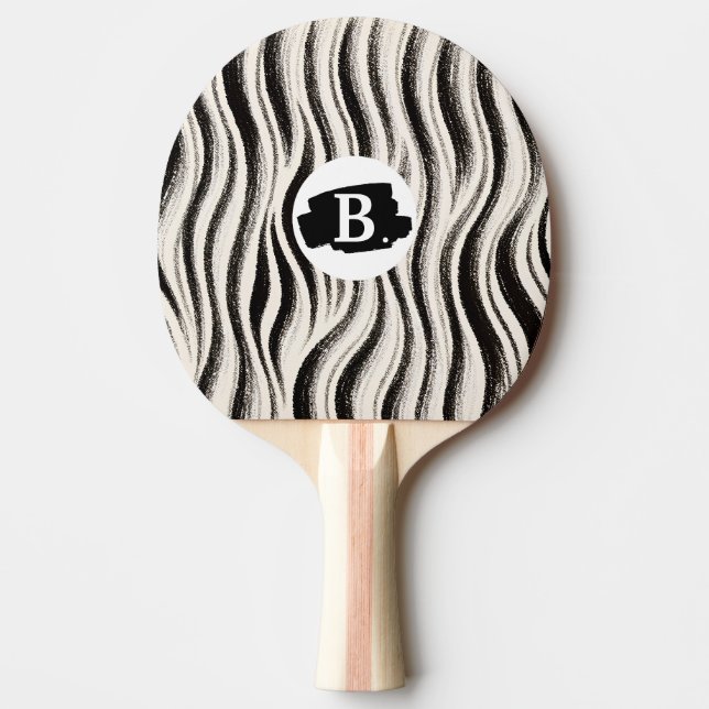 Raquette De Ping Pong Pagaie De Ping De Bande Zébrée Personnalisée (Devant)