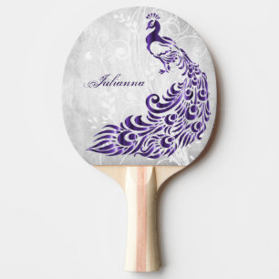 Raquette De Ping Pong Pagaie de ping personnalisée Peacock violet