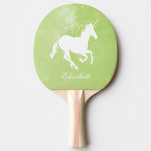 Raquette De Ping Pong Pagaie de ping personnalisée Unicorne verte