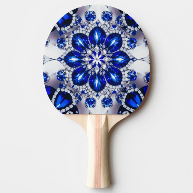 Raquette De Ping Pong Pagaie de ping-pong aux couleurs Bleues Blances (Devant)