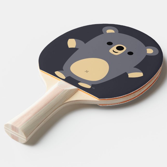Raquette De Ping Pong Pagaie de ping-pong de l'ours Bleu Cute Big Cartoo (Devant Angle)