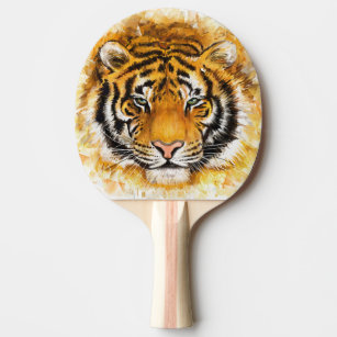 Raquette De Ping Pong Pagaie de ping-pong de visage de tigre artistique