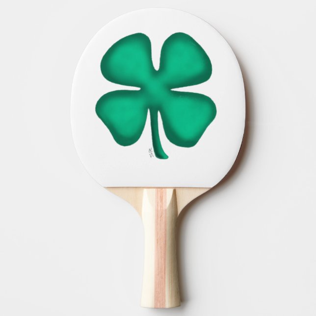Raquette De Ping Pong Pagaie de ping-pong Lucky 4 Leaf Irish Clover (Devant)