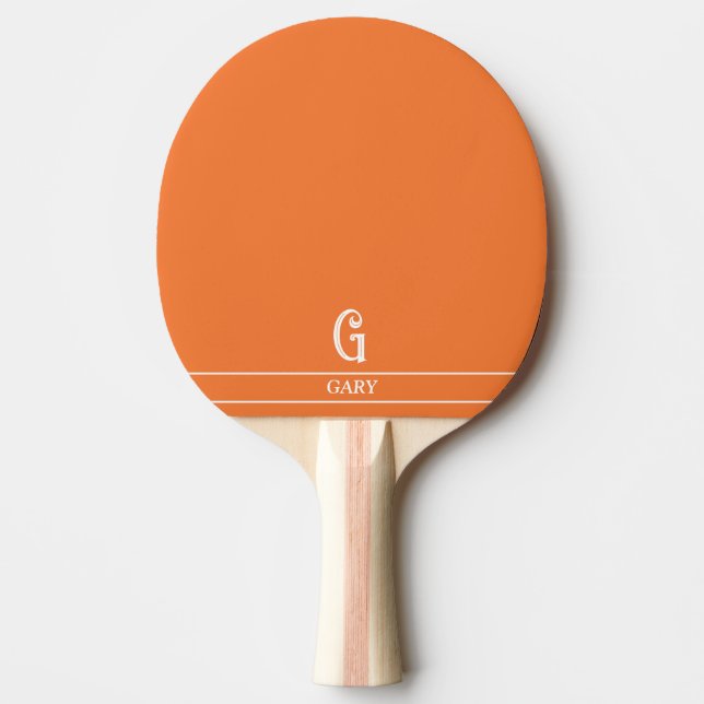 Raquette De Ping Pong Pagaie de ping-pong monogramme orange (Devant)