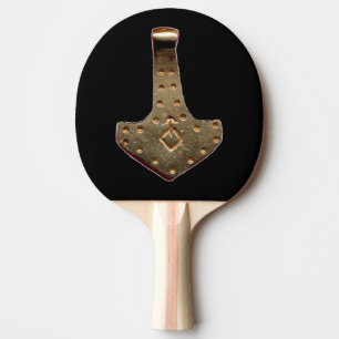 Raquette De Ping Pong Pagaie de ping-pong noire Gold Thor Hammer
