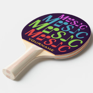 Raquette De Ping Pong Pagaie de ping pong personnalisée MUSIC