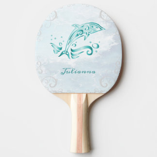 Raquette De Ping Pong Pagaie de ping-pong personnalisée turquoise Dolphi