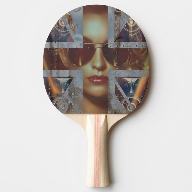 Raquette De Ping Pong Pagaie de ping-pong pour femme Abstraite (Devant)