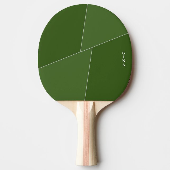 Raquette De Ping Pong Pagaie de ping-pong vert deux tons personnalisée (Devant)