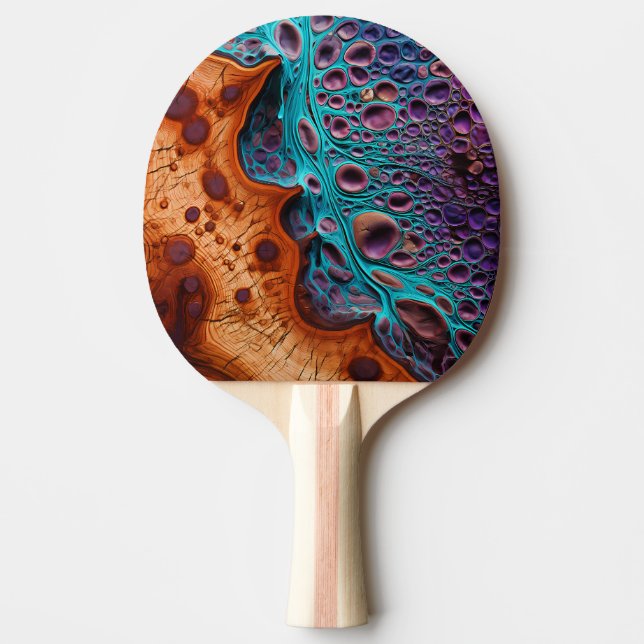 Raquette De Ping Pong Pagaie de ping violet turquoise (Devant)