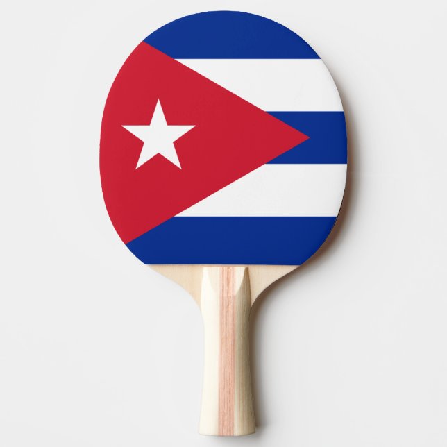 Raquette De Ping Pong Pagaie de pong à drapeau cubain (Devant)