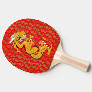 Raquette De Ping Pong Pagaie de pong de dragon d'or