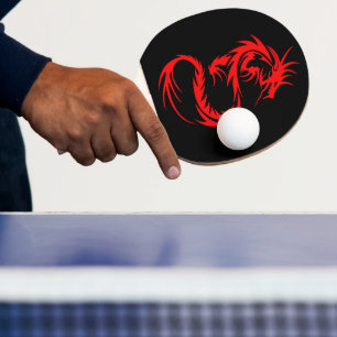 Raquette De Ping Pong Pagaie de pong de dragon rouge