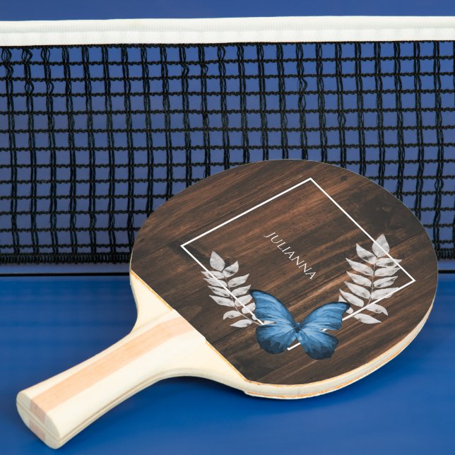 Raquette De Ping Pong Pagaie de pong de papillon bleu rustique (Insitu)