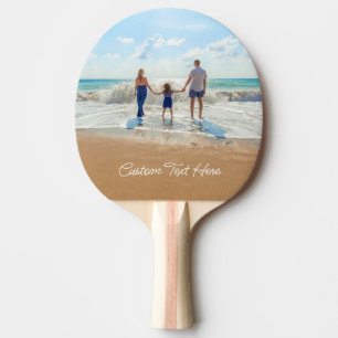 Raquette De Ping Pong Pagaie photo personnalisée Ping Texte personnalisé