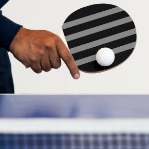 Raquette De Ping Pong Pagaie Ping Paddle Black Grey Stripe