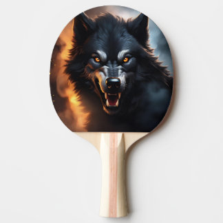 Raquette De Ping Pong Pala de Ping Pong Lobo con Postura Agresiva