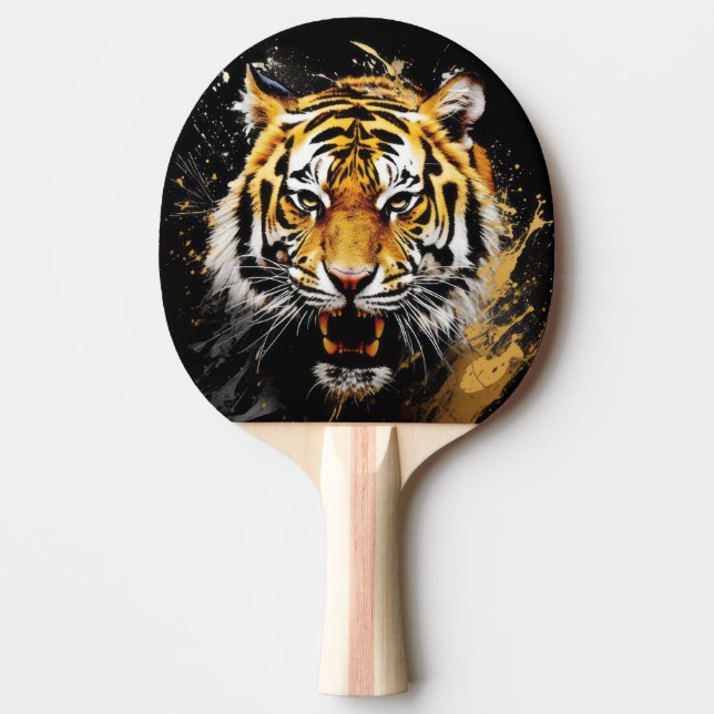 Raquette De Ping Pong Pala de Ping Pong Tigre Poderoso Felino (Devant)