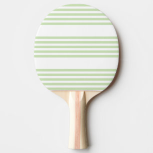 Raquette De Ping Pong Pale vert et blanc cinq bandes motif