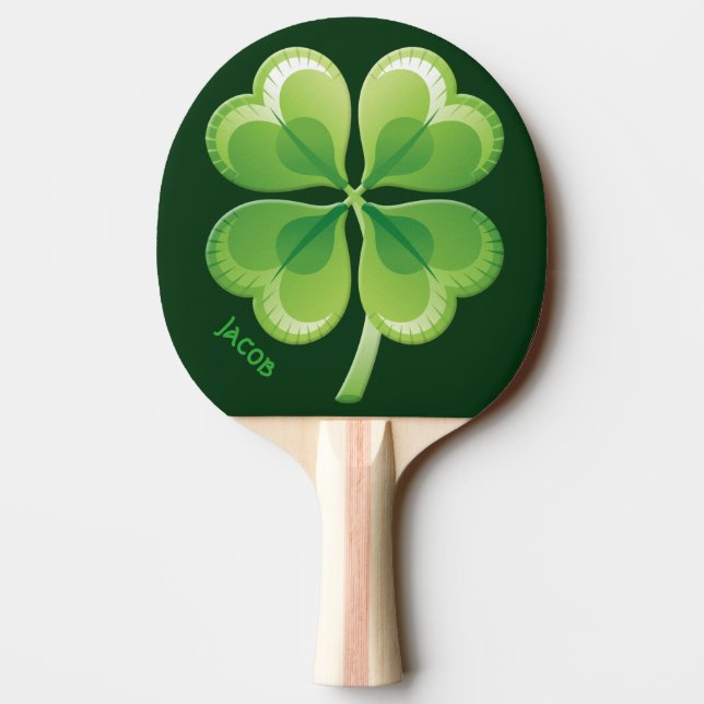Raquette De Ping Pong Palette chanceuse de ping-pong de shamrock (Dos)