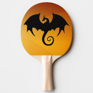 Raquette De Ping Pong Palette de ping-pong de silhouette de dragon