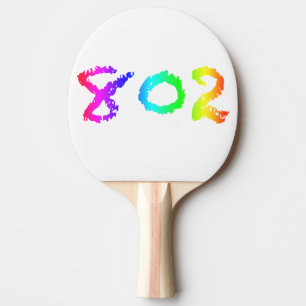 Raquette De Ping Pong Palette du ping-pong 802, dos rouge en caoutchouc