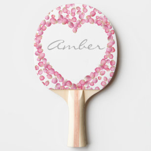 Raquette De Ping Pong Palette faite sur commande de ping-pong de coeur