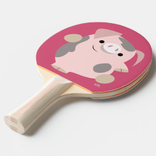 Raquette De Ping Pong Palette mignonne de ping-pong de porc de danse de