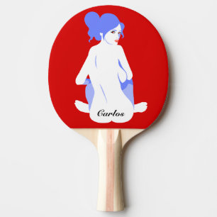 Raquette De Ping Pong Palette personnalisée de ping-pong "de timbre de