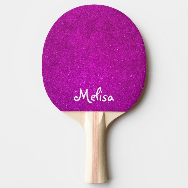 Raquette De Ping Pong Palette rose de ping-pong de parties scintillantes (Devant)
