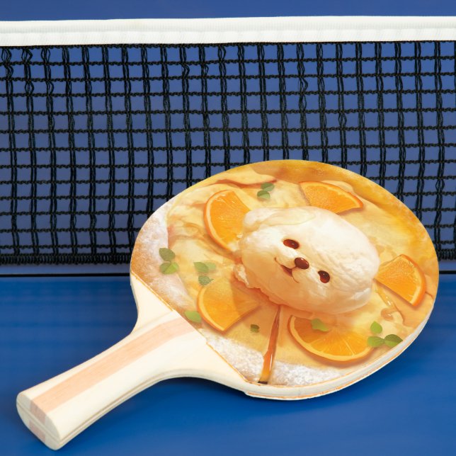 Raquette De Ping Pong Pancake hollandais bébé avec crème glacée de chien (Insitu)