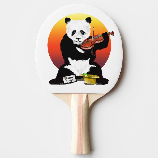 Raquette De Ping Pong Panda Busching Jouer un violon (Devant)