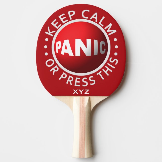Raquette De Ping Pong Panic Button paddle de ping-pong personnalisé (Devant)