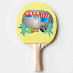 RAQUETTE DE PING PONG PANNEAU DE PING-PONG RETRO CAMPER TRAILER