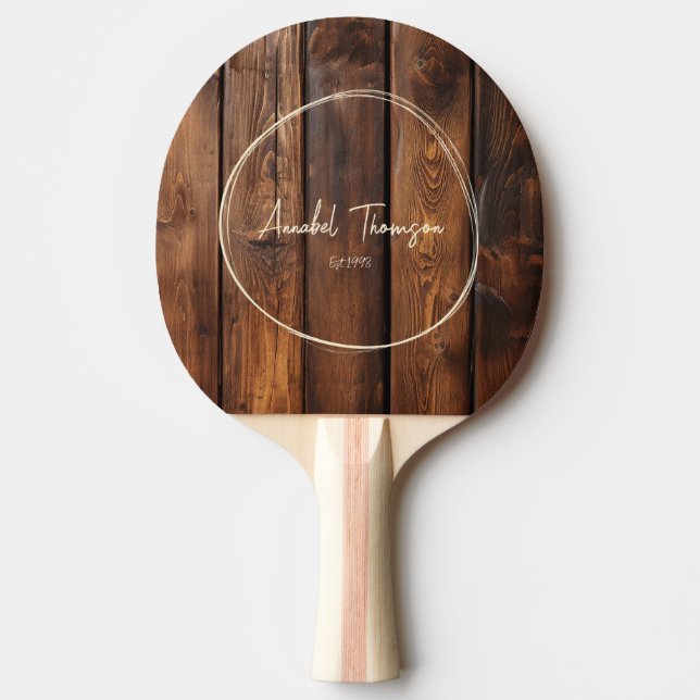Raquette De Ping Pong Panneaux de tache de gloss Nom dans le cercle dess (Devant)