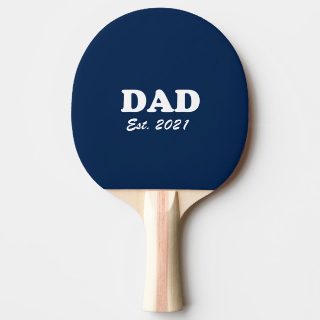 Raquette De Ping Pong Papa Custom Date fixe marine bleu moderne (Devant)