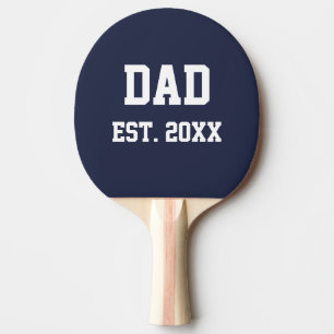 Raquette De Ping Pong Papa Ét. 20xx Année Bleu foncé et blanc
