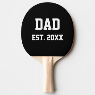 Raquette De Ping Pong Papa Ét. 20xx Année Noir et Blanc