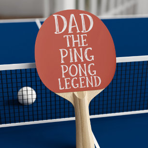 Raquette De Ping Pong Papa La Légende De Ping Pong Drôle Rouge