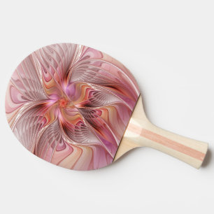Raquette De Ping Pong Papillon coloré abstrait art fantastique fractal