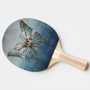 Raquette De Ping Pong Papillon de texture gris bleu