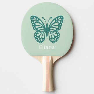 Raquette De Ping Pong Papillon esthétique à la menthe verte forêt, ajout
