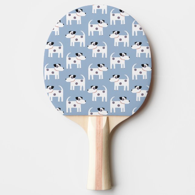 Raquette De Ping Pong Parson Jack Russell Terrier Dog Pattern Blue (Devant)