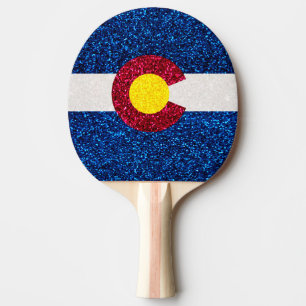 Raquette De Ping Pong Parties scintillant Colorado drapeau ping pong pad